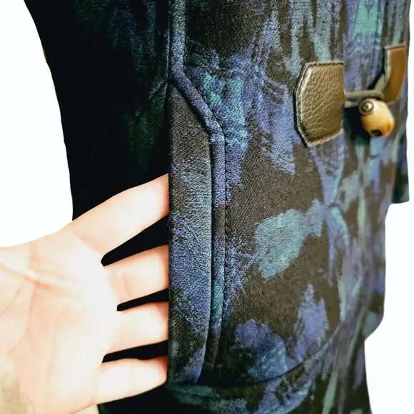 RARE Proenza Schouler Digital Print Jacquard Toggle Duffle Coat $2650 Sz 4 - Picture 5 of 10